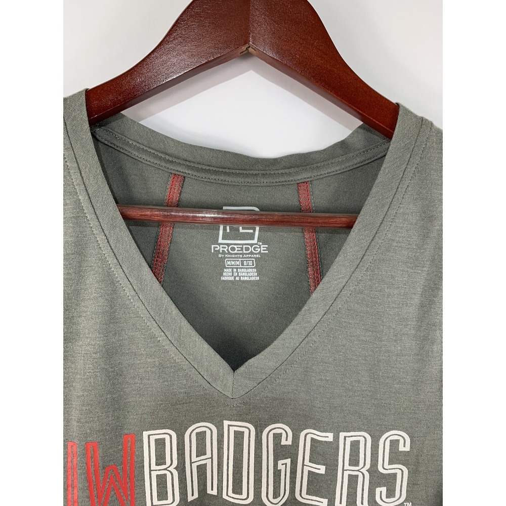 Pro edge By Knights Apparel Womens Medium Wisconsin Badgers Athletic T-Shirt - Picture 6 of 8
